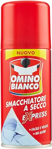 Omino Bianco Producto Específico para Eliminar Manchas Intensas, Quitamanchas en Spray seco Expess, Acción Inmediata sin Halos, 125 ml  