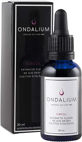 Ondalium Circul | Extracto Fluido para la Circulación de Ajo Negro Ecológico Español (1 mes) - Producto Natural para el Sistema Cardio-circulatorio, Actuando como Depurativo Arterial - 30 ml.  