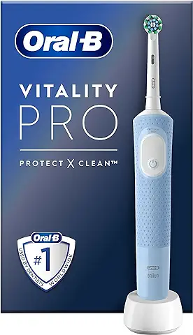 Oral-B Vitality Pro - Cepillo de Dientes Eléctrico, Azul, 1 Cepillo de Limpieza 2D, Elimina la Placa Dental, 3 Modos de Cepillo, Temporizador, Recargable  