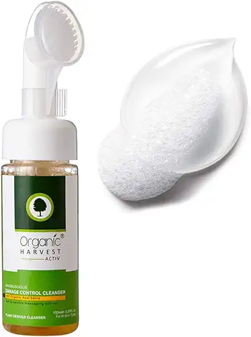 Organic Harvest Hierbas Ayurvédicas Masseuscious Control de Daños Químicos Limpiador Sin Duro, Ingredientes de Origen Animal, Parabenos, Aceite Mineral, o Pesticidas (150 ml / 5.1 fl oz)  