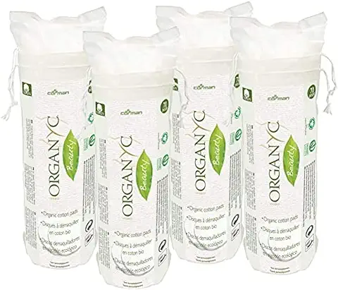 Organ(y) c, Discos de Algodón 100% Biológico, Paquete Biodegradable - 4 Paquetes x 70 Discos (Total 280 Unidades)  