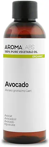 ORGÁNICO - Aceite Vegetal AGUACATE - 100mL - 100% Puro, Natural, Prensado en Frío y Certificado AB - AROMA LABS (Marca Francesa)  