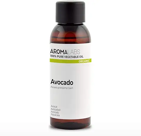 ORGÁNICO - Aceite Vegetal AGUACATE - 50mL - 100% Puro, Natural, Prensado en Frío y Certificado AB - AROMA LABS (Marca Francesa)  