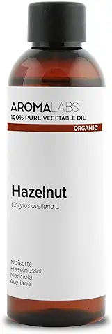 ORGÁNICO - Aceite Vegetal AVELLANA - 100mL - 100% Puro, Natural, Prensado en Frío y Certificado AB - AROMA LABS (Marca Francesa)  