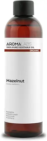 ORGÁNICO - Aceite Vegetal AVELLANA - 250mL - 100% Puro, Natural, Prensado en Frío y Certificado AB - AROMA LABS (Marca Francesa)  