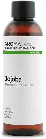 ORGÁNICO - Aceite Vegetal JOJOBA - 100mL - 100% Puro, Natural, Prensado en Frío y Certificado Cosmos - AROMA LABS (Marca Francesa)  
