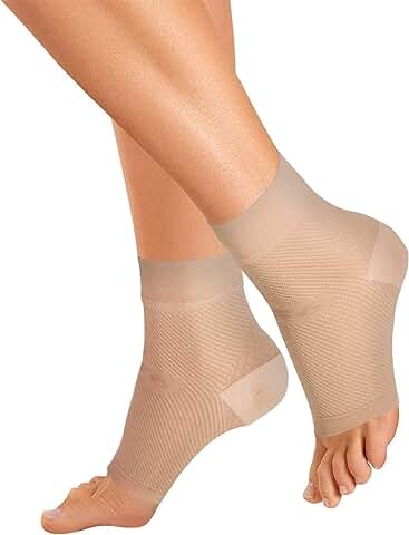 Orthosleeve Media Compresión Graduada FS6, Beige, Talla XL - 6 Zonas de Compresión -Producto Específico para Fascitis Plantar y Dolor en el Talón - Mejora la Circulación - Reduce la Inflamación - Ayuda a la Rehabilitación  