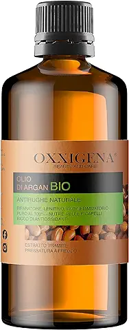 Oxxigena Aceite de Argán de Marruecos Orgánico 100% puro - 250 ml - Prensado en Frío - Hidratante, Ideal para Cara, Cabello, Piel, Barba y Cutículas - Vegano, sin OGM  