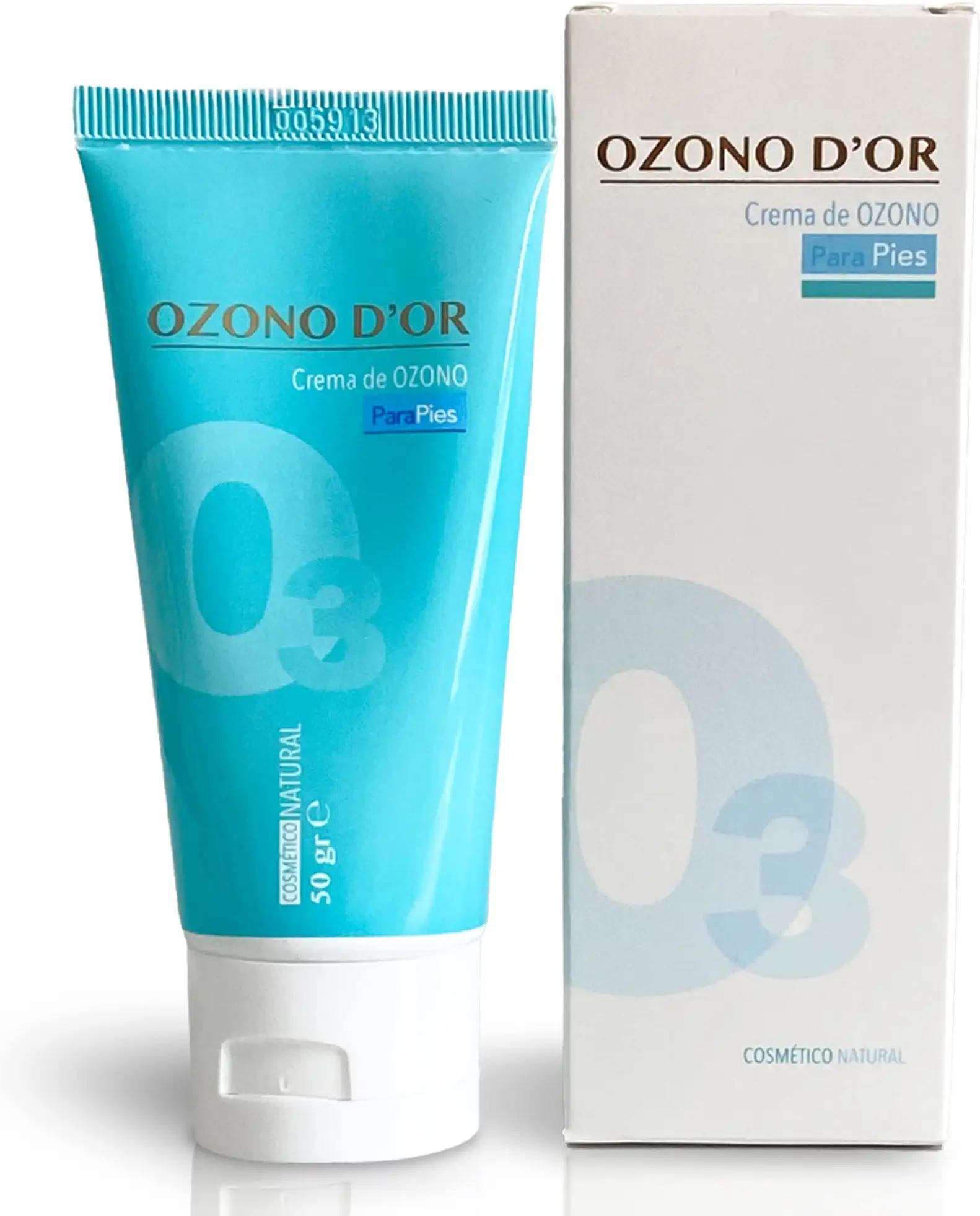 OZONO D'OR - Crema pies Secos y Agrietados con Ozono 100% Natural ECO. Elimina los Hongos Pies que Provocan el mal Olor Pies, es Ultra Hidratante como Ablandador de Callos y Durezas | 50 gr.  
