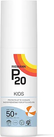 P20 ® | Crema Solar Niños | Protector Solar para Niños spf 50 muy alta y Resistente al agua para una Protección Fiable Frente a los Rayos UVA y UVB | Formato Crema | 100 Ml  