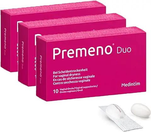 Pack 3 Unidades Premeno Duo Ovulo Vaginal Sequedad Medintim  
