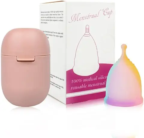 Pack Copa Menstrual Medicinal y Esterilizador | Copa Menstrual Ecologica | Esterilizador Ecologico con Diseño Minimalista | 12 Horas Larga Duracion, Talla L 20ml  