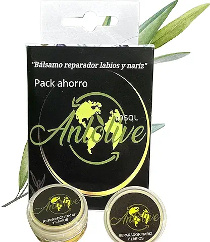 Pack de 3 Bálsamos Labiales y Nasales ANLOLIVE - 100% Natural con AOVE, Rosa Mosqueta y Más  