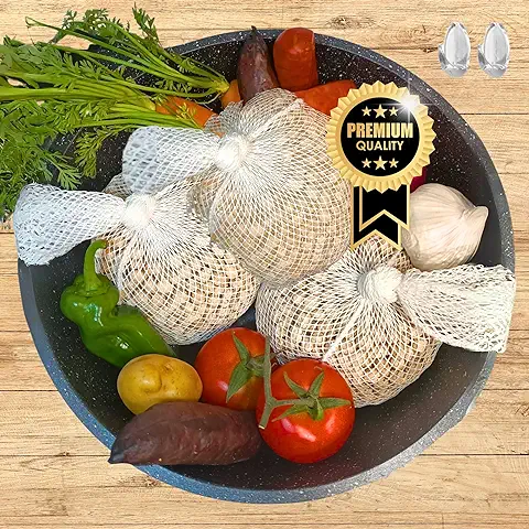 [PACK DE 3 Mallas de Cocción de 2Kg + 2 Colgadores] - Bolsa de Cocina 35x20cm Nylon-Lavables y Reutilizables - Bolsa de Cocina para Olla a Presión, Horno etc - Cocinar Legumbres, Verduras, Cocido  
