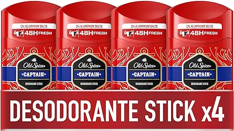 PACK X4 Old Spice Captain Desodorante en Barra para Hombres, 50 ml  