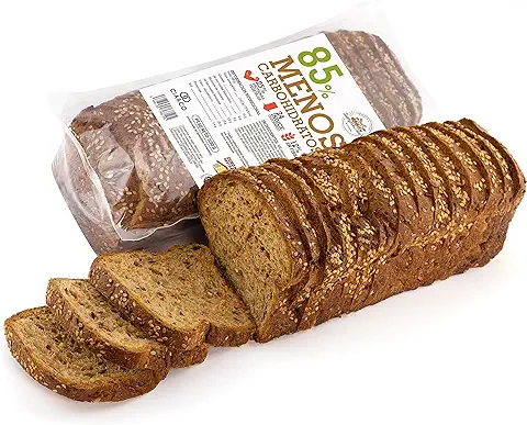 Pan Proteico SiempreTierno XXL 500 grs · Pan Keto Proteinado Bajo en Carbohidratos · 25% de Proteínas · Ideal dietas Hipocalóricas y Altas en Proteínas KETO · Dura hasta 270 días sin frio.