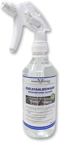 PandaCleaner Limpiador de Acero Inoxidable y Cuidado de Acero Inoxidable, 500 ml, Limpiador de Acero Inoxidable Orgánico para Cocina, Hogar y Barbacoa, para Aluminio, Cromo, Metal no Ferroso (Spray)  