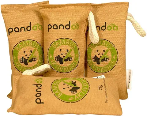 Pandoo 4 x 75g Ambientador de Bambú Natural con Carbón Activado - Purificador de Aire, Deshumidificador, Utilizable por 2 Años, Libre de Química y Contaminantes y 100% Biodegradable Pandoo 4 x 75g Ambientador de Bambú Natural con Carbón Activado - Purificador de Aire, Deshumidificador, Utilizable por 2 Años, Libre de Química y Contaminantes y 100% Biodegradable