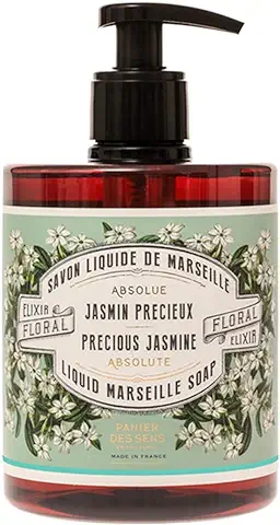 Panier des Sens - Jabón Líquido de Marsella Jazmín - Hidratante - con Aceite de Oliva y Coco - 96% de Ingredientes Naturales - Jabón de Manos Fabricado en Francia - 500 ml  