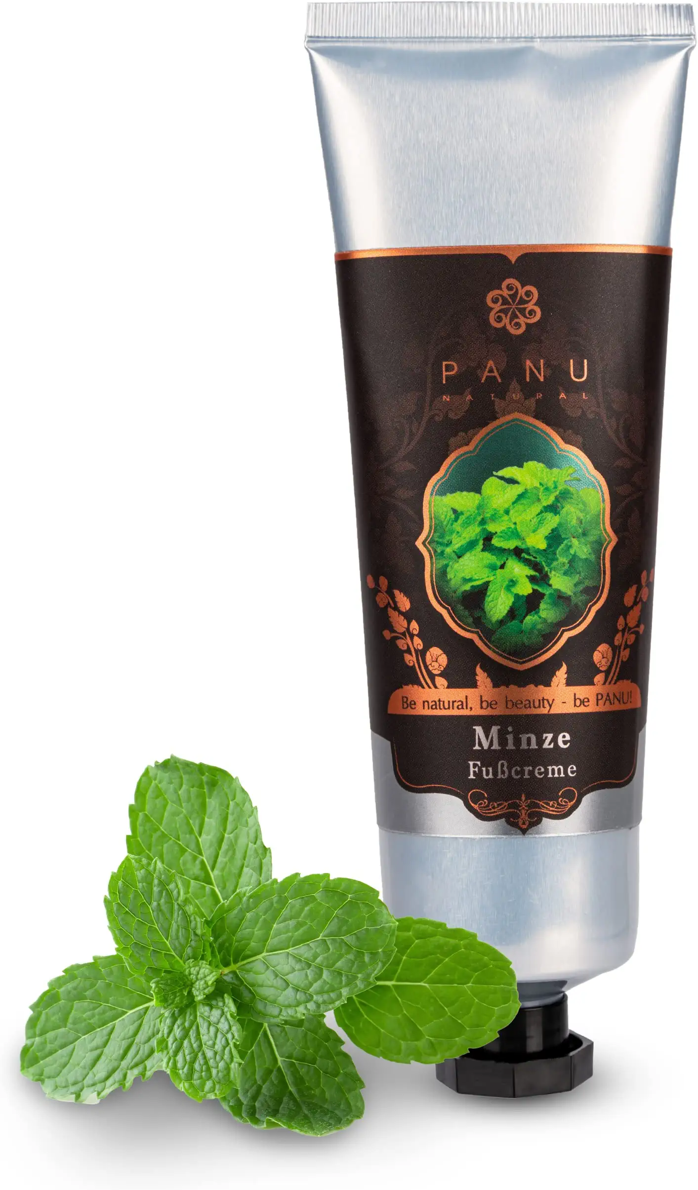 Panu Natural Crema de pies de Hierba de Menta - Crema rica para pies muy Secos - Cuidado Intensivo de los pies Desde Tailandia - Crema de pies Eficaz Contra las Callosidades - Bálsamo de pies Vegano  