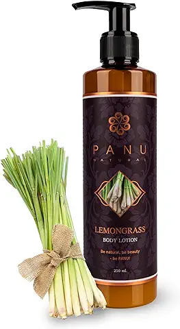 Panu Natural Loción Corporal Hierba de Limón - Loción Corporal rica para Pieles muy Secas - Loción Corporal Hidratante de Tailandia - Crema Corporal Natural - Cuidado Corporal Vegano  