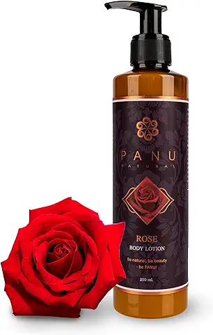 Panu Natural Loción Corporal Rosa - Loción Corporal rica para Pieles muy Secas - Loción Corporal Hidratante de Tailandia - Crema Corporal Natural - Cuidado Corporal Vegano  