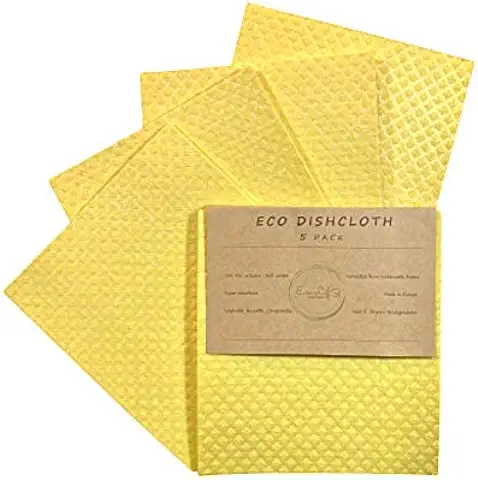Paños de Cocina Suecos Reutilizables y Biodegradables de Celulosa para Cocina, Trapos, Toallitas de Papel de Repuest  