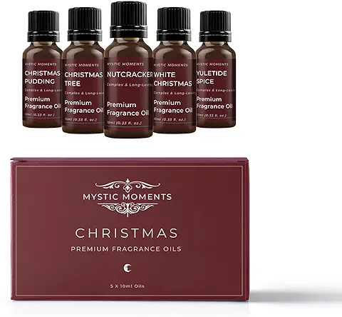 Paquete de Inicio de Aceite Fragante - Aceites de Navidad - 5 x 10 ml  
