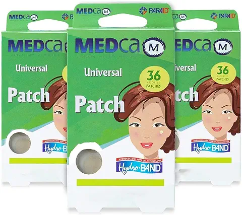 Parches Absorbentes para el Acné - Vendas Hidrocoloides (108 Unidades) Dos Tamaños Universales, Tratamiento de Acné para el Rostro y Manchas en la Piel, Reduce las Espinillas y Ocultan el Acné  