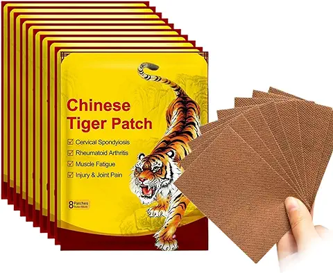 Parches de Bálsamo de Tigre para Aliviar el Dolor, 80 Uds, 80 Uds, Parche para Aliviar el Dolor de Cuello y Hombros, Parches de Calor para la Cintura, Tratamiento para el Dolor  
