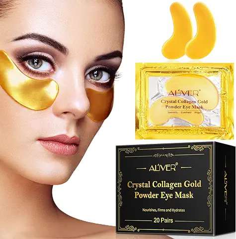 Parches Ojos, Parches Ojos Bolsas y Ojeras, 20Pares Parches Para Debajo de Los Ojos Para las Arrugas, Ojeras, Bolsas de Los Ojos y la Hinchazón, Hidratante, Anti Edad Mascarilla Ojeras  