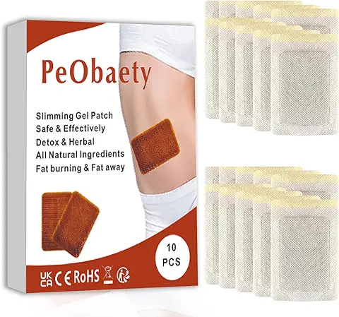 Parches para Adelgazar, Parche de gel para Pérdida de Peso, 10 Unidades, para Quemar Grasa, Supresión del Apetito para Hombres y Mujeres, todo Natural y Antialérgico, Delgado, Rápido y Fácil  