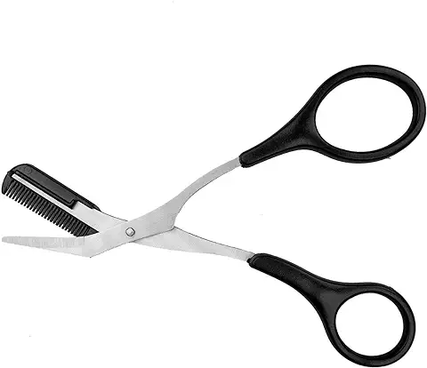 PARSA Beauty Tijeras para Cejas con Peine para Recortar las Cejas y las Pestañas para Mujeres y Hombres  