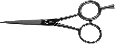 PARSA MEN Tijeras Profesionales para el Cabello Tijeras para Barba con Anillo de goma Antideslizante y Microdentado Unilateral  