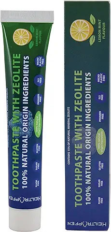 Pasta de Dientes con Zeolita 75 ml | sin Flúor | Ingredientes de Origen 100% Natural | 15% Mineral Natural Zeolita | Heiltropfen®  