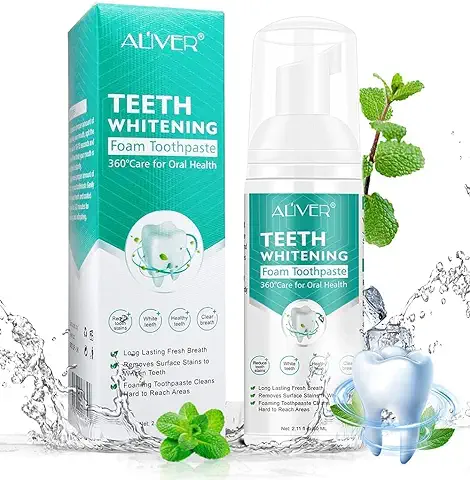 Pasta de Dientes de Espuma, Pasta de Dientes sin Flúor, Pasta de Dientes de Espuma, Pasta de Dientes de Cuidado Oral, Enjuague Bucal de Reemplazo, 60 ml (1)  