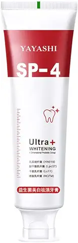 Pasta de Dientes Yayashi SP-4, All Smiles Brightening & Pasta de Dientes para Eliminar Manchas, Blanqueador de Dientes Pasta de Dientes, Aliento Fresco Natural (Rojo)  
