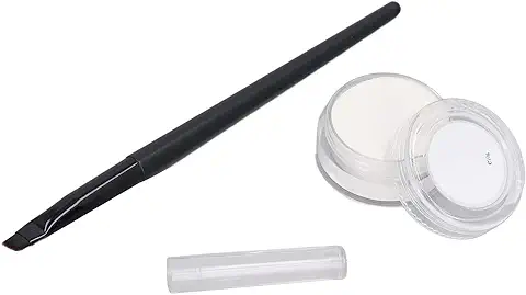 Pasta de Mapeo de Cejas Blanca para Cejas y Labios, Pasta de Mapeo de Cejas con Cepillo, Plantilla de Microblading de Cejas Reutilizable  