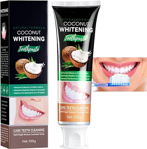 Pasta Dientes Blanqueadora,Natural Pasta Dientes Blanqueadora,Pasta Dientes Coco,Suave Pasta Dientes Blanqueadora,Natural Pasta Dientes Coco,Pasta Diente Reparadora Blanqueadora,Efectivo,100g  