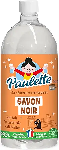 Paulette - Ultra-desengrasante para el Jabón Negro - Multi-surfaces, Auténtico y Natural, Ecocert - Desincrustante a Fondo, Elimina las Manchas Tenaces y hace Brillar - 1 l  