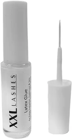 Pegamento de Látex con Pincel Aplicador, Pegamento Cutáneo para Pestañas en tira y Cejas Artificiales, Pegamento para Extensiones de Pestañas, Adhesivo para Pestañas  