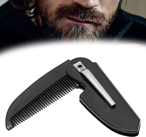 Peine De Bolsillo Plegable, Peine De Bolsillo Plegable Para Hombres, Peine De Estilo De Barba Para Bigote, Peine Plegable De Plástico Para Viajes, Para La Vida Diaria  