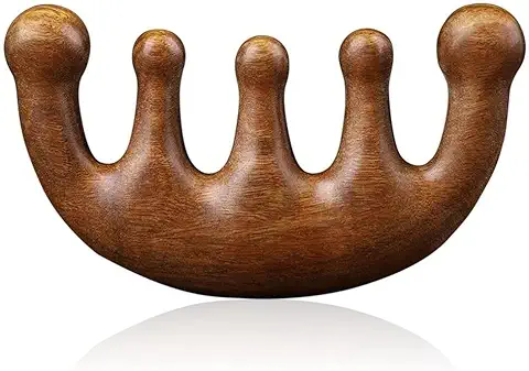 Peine de Madera, Peine Multiusos para Cuero Cabelludo Gua Sha, Peine de Madera para el Cabello, Mujeres, Cuidado de la Cabeza, Relajación, Masaje de Acupuntura  