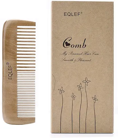 Peine de Madera Premium Natural Peine de pelo Corporal Peine Peine de pelo con dos Peines Diferentes (tipo1)  