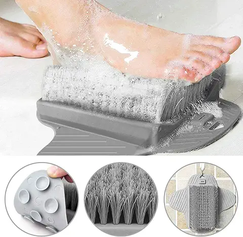 PERFETSELL Cepillo Pies Ducha Cepillo Exfoliante para Pies Cepillo Masajeador de Pies Depurador de Pies de Ducha Cepillo para Pies Limpiador Pies Grande Mejor Regalo para Padres, Familia, Amigos