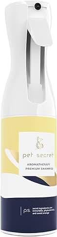 Pet Secret | Champú de Aromaterapia para Perros | Spray Ecológico con Aceites Esenciales Puros y Olor de Naranja Dulce | 185 ml  