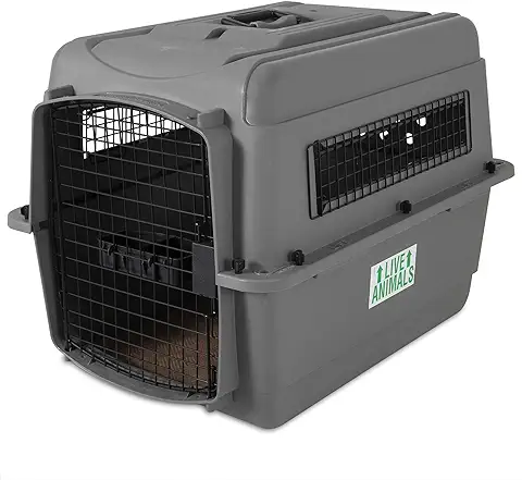 Petmate 00200 Transportin Sky Kennel 28, 71,12 cm de largo x 52,07 de ancho x 54,61 cm de alto, color gris