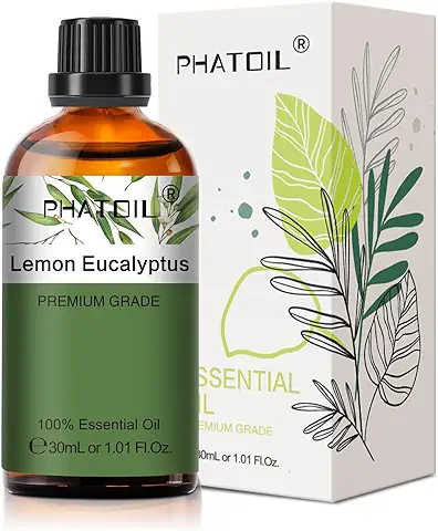 PHATOIL Aceite Esencial Eucalipto Limón 30ml, Aceites Esenciales para Humidificador, Aceite de Eucalipto Limón Puro Natural para Difusor Aromaterapia Velas