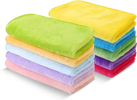 PHOGARY 10 Piezas Toallitas Desmaquillantes Reutilizable, Toalla Facial Desmaquillante de Microfibra, Paño de Limpieza Facial Lavable Almohadillas de Microfibra Colore G  