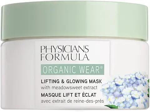 Physicians Formula - Organic Wear Lifting & Glowing Mask - Mascarilla Facial de Gelatina Orgánica para el Cuidado de la Piel - con Aloe Vera Orgánico, Ulmaria Natural y Aceite de Mongongo Orgánico  